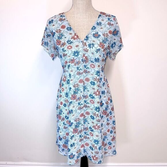 NWOT Madewell Open Back Mini Dress in Wildflower Garden Womens Sz 4 Sold Out - Picture 4 of 12